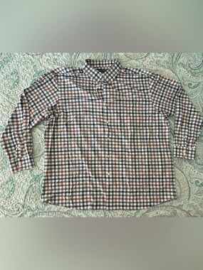 Brown, Green & Blue Plaid Roundtree & Yorke Men’s XXL Long Sleeve Shirt